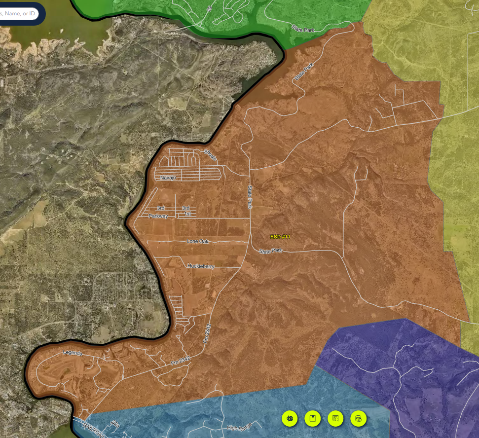 burnet county texas esd 11 map